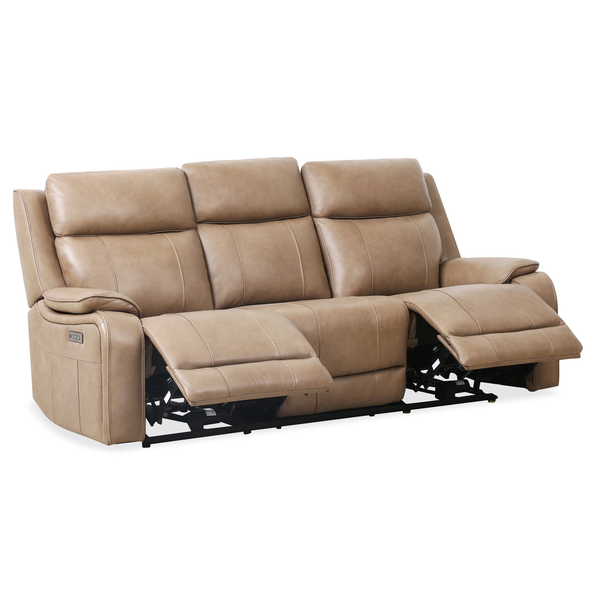KRESCENDE - Sofa inclinable électrique en cuir – Sofa, Taupe ou gris | Meubles KREOR Gatineau