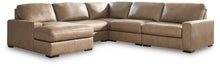 SARA - Sectionnel modulaire en cuir avec méridienne - 5 morceaux – Modulaire, Brun | Meubles KREOR Gatineau