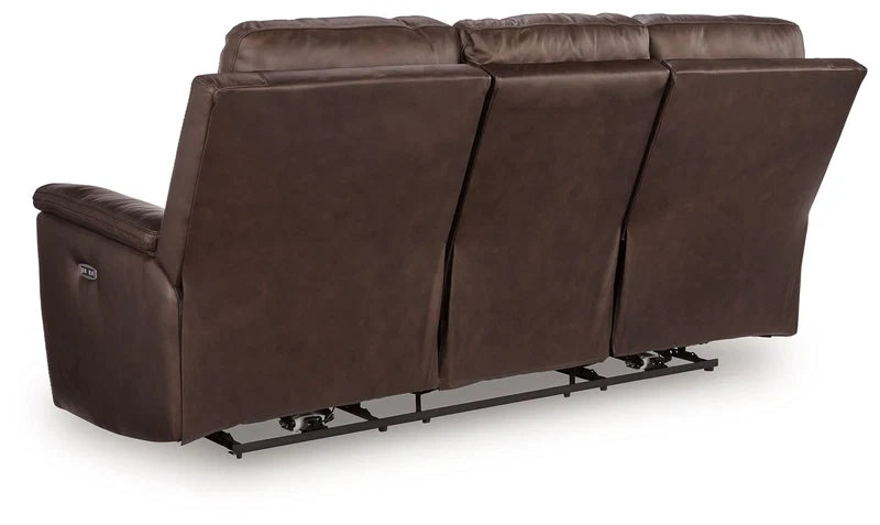 ARGENTINO - Divan 3 places en cuir inclinable électrique – Sofa, Gris ou brun | Meubles KREOR Gatineau