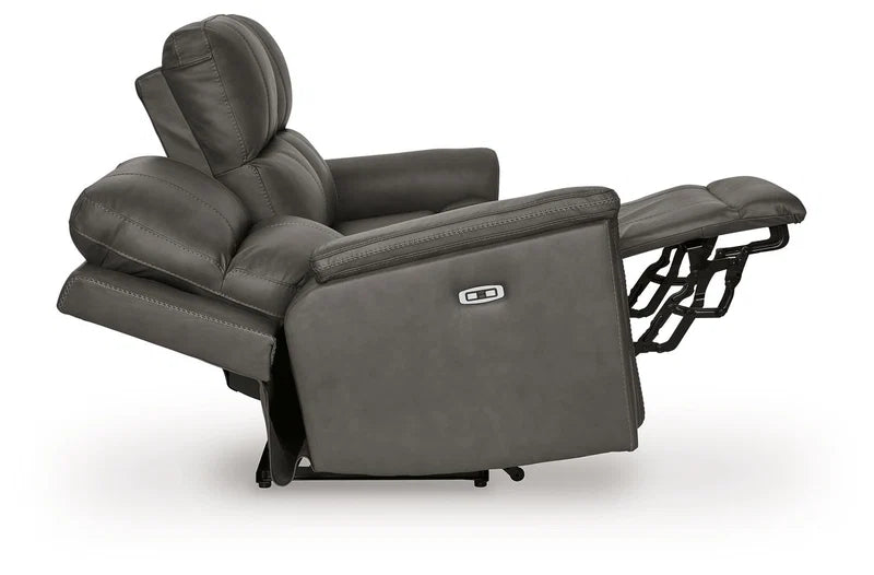 ARGENTINO - Divan 3 places en cuir inclinable électrique – Sofa, Gris ou brun | Meubles KREOR Gatineau