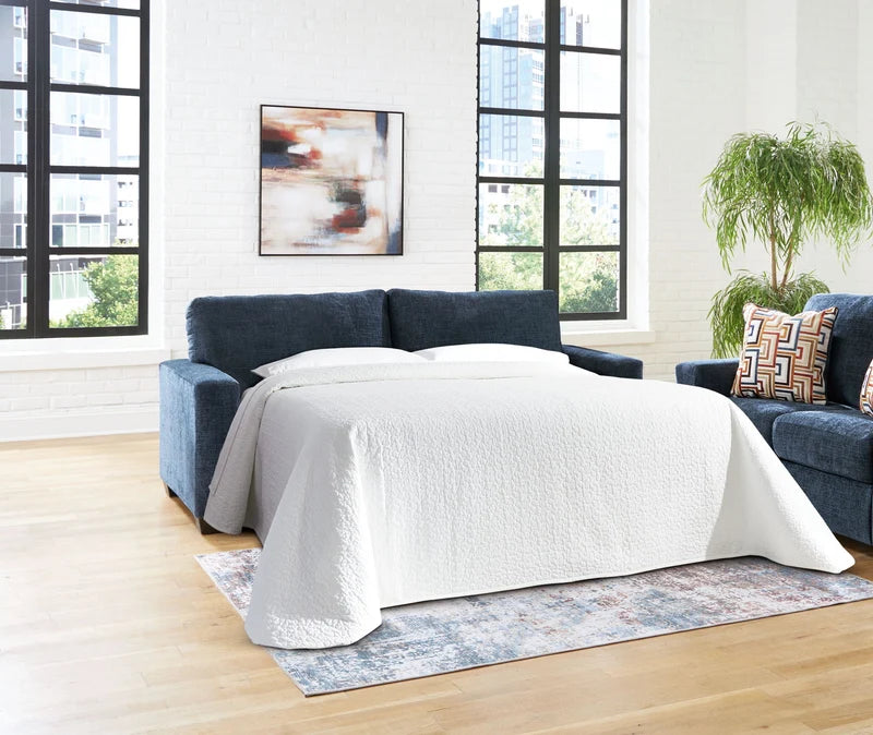 KRELIA - Sofa-lit queen 3 places en tissus – Canapé-lit, Beige, orange ou bleu | Meubles KREOR Gatineau