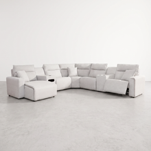 MAVERICK — Sectionnel modulaire cinéma maison avec 3 places inclinables - 7 morceaux – Modulaire, Gris ou greige | Meubles KREOR Gatineau
