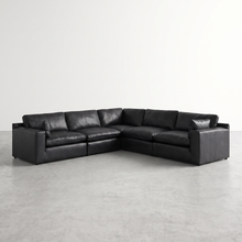 NASHVILLE - Divan modulaire nuage en cuir - 5 morceaux – Modulaire, Caramel ou noir | Meubles KREOR Gatineau