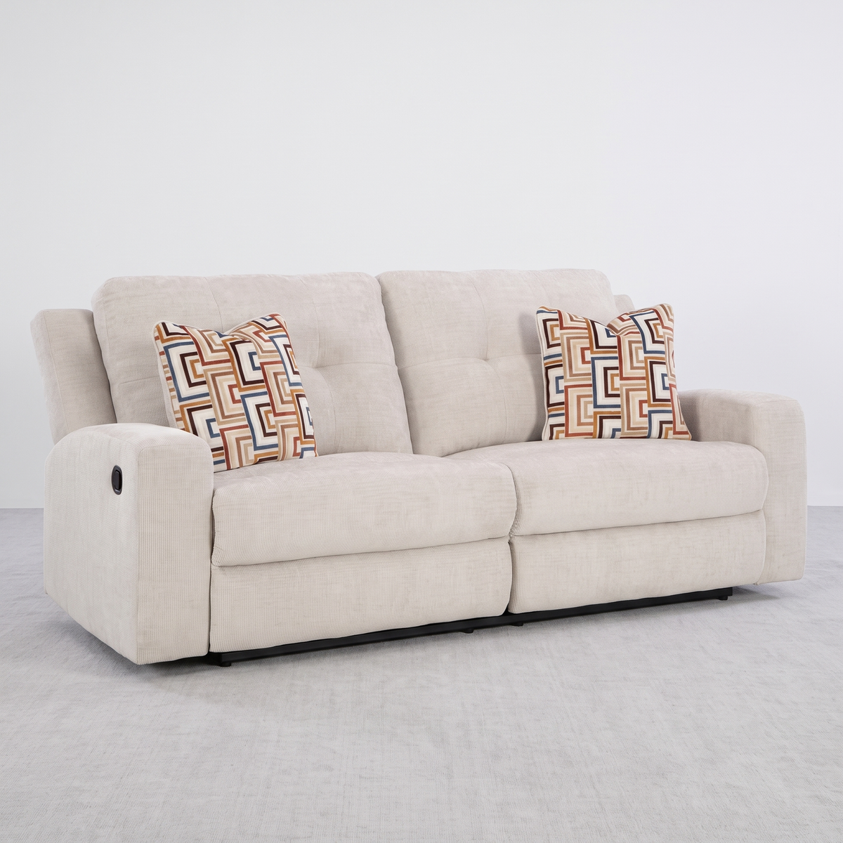 DAN - Divan sofa inclinable manuel en tissus – Sofa, Beige ou bleu | Meubles KREOR Gatineau