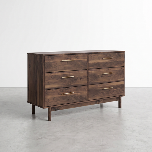 SAM - Commode noyer 6 tiroirs