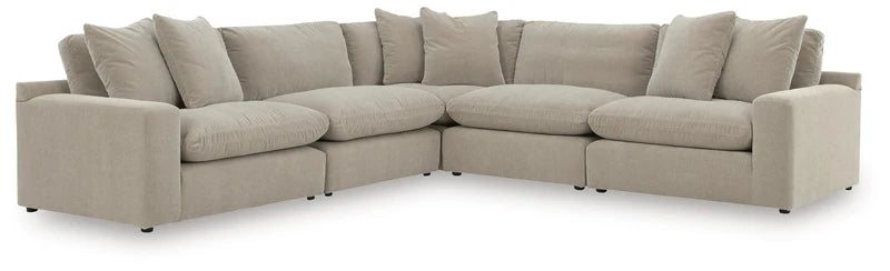 MILANO — Sectionnel modulaire effet velours - 5 morceaux – Modulaire, Brun ou sable | Meubles KREOR Gatineau
