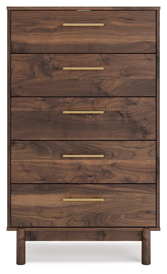 SAM - Commode noyer 5 tiroirs – Meuble de chambre à coucher, Brun | Meubles KREOR Gatineau