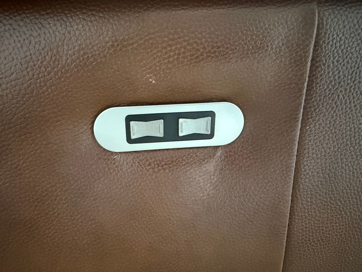 Sectionnel Électrique en Cuir Véritable Brun