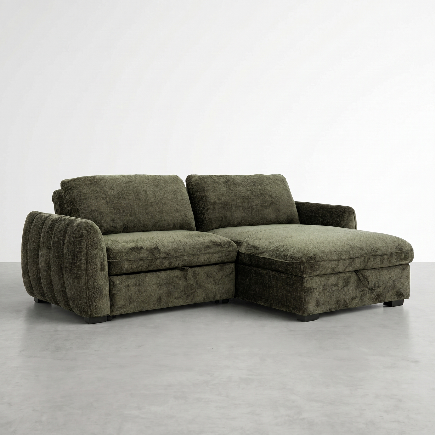 KREO - Divan Sectionnel Lit Vert Forêt