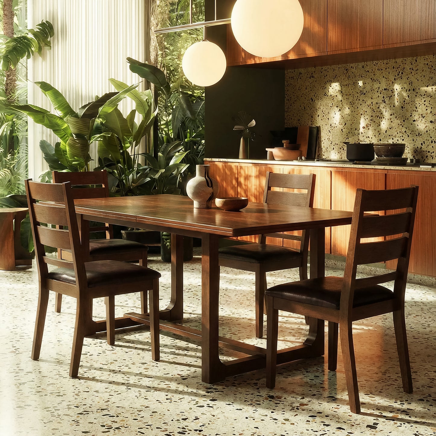 KROV - Solid Brown Wooden Table