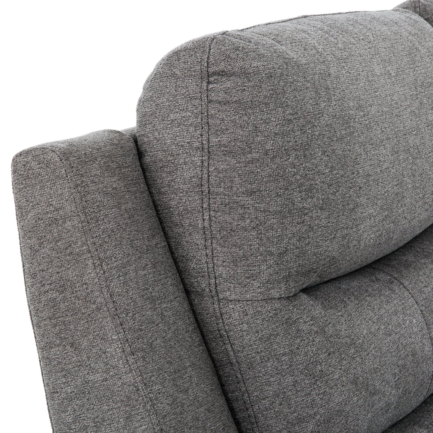 KREAS - Causeuse Inclinable Électrique en Tissus Gris