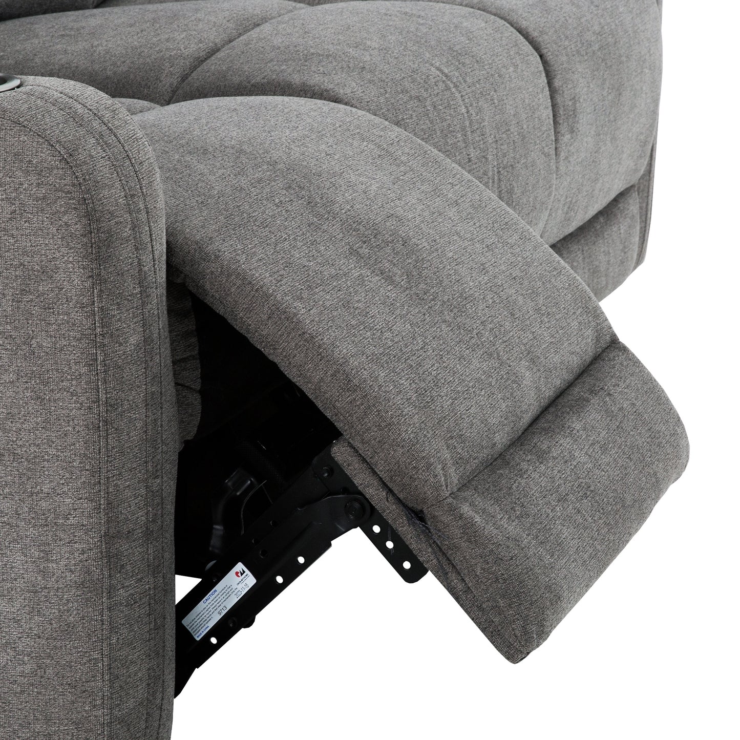 KREAS - Causeuse Inclinable Électrique en Tissus Gris