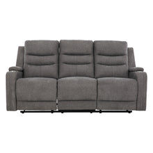 KREOS - Divan Canapé Trois Places Inclinable Électrique en Tissus Gris – Sofa, Gris | Meubles KREOR Gatineau