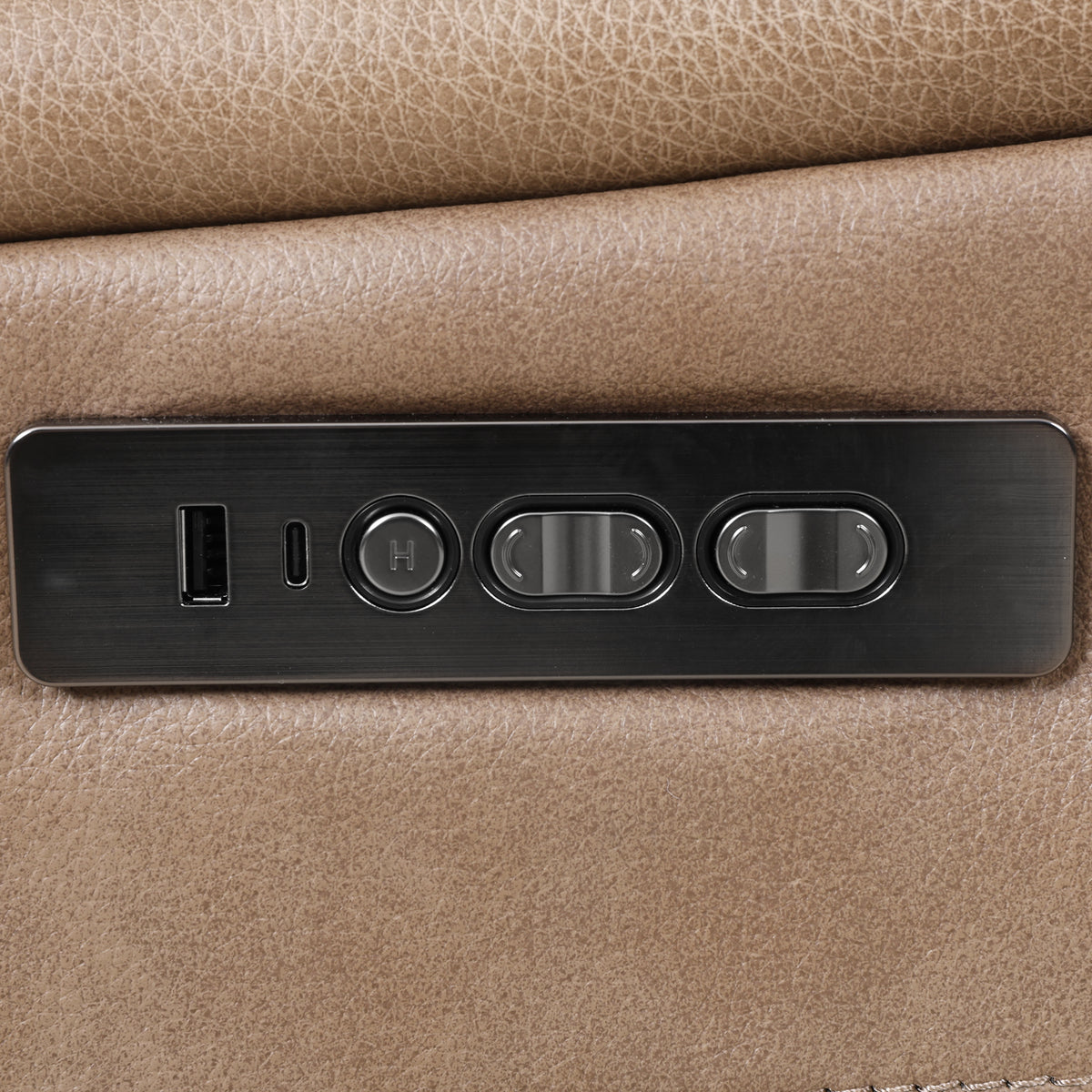 KRESCENDE - Sofa inclinable électrique en cuir – Sofa, Taupe ou gris | Meubles KREOR Gatineau