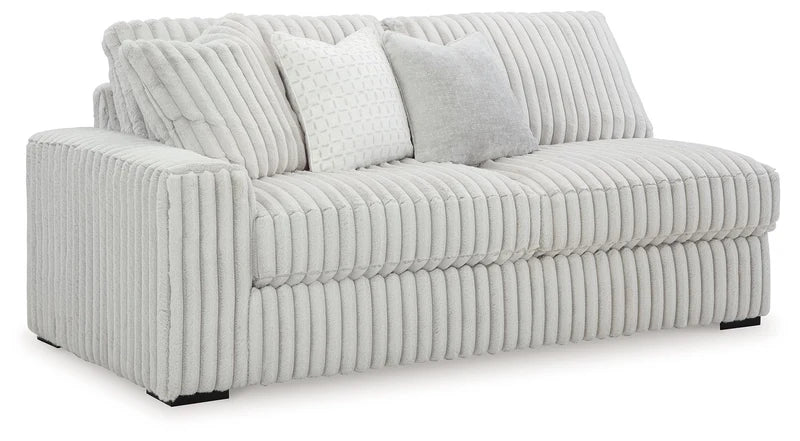 CLARA - Divan sectionnel nuage gris pâle - 5 places