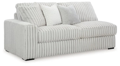 CLARA - Divan sectionnel nuage gris pâle - 5 places