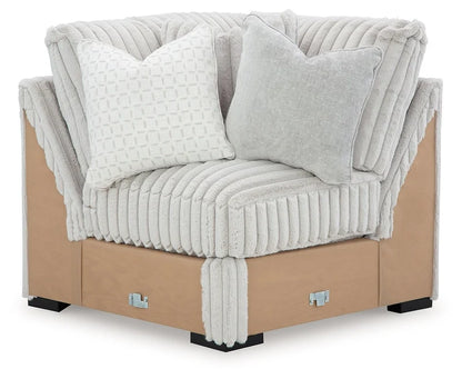 CLARA - Divan sectionnel nuage gris pâle - 5 places