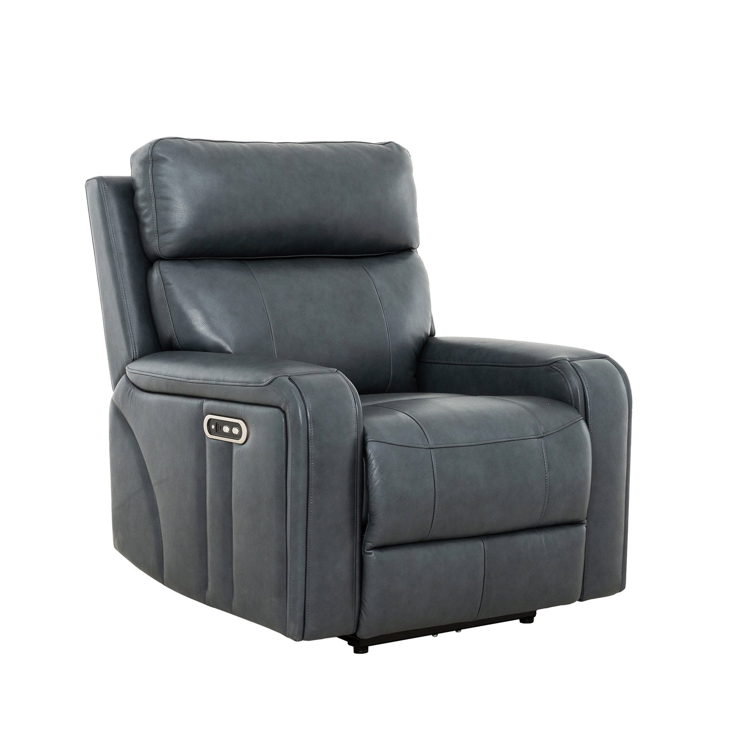 KREPUSCULI - Blue Leather Electric Recliner