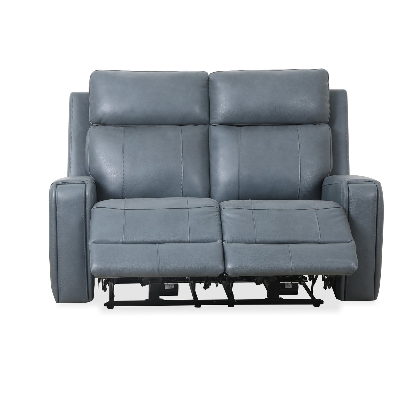 KREPUSCULA - Blue Leather Electric Reclining Loveseat