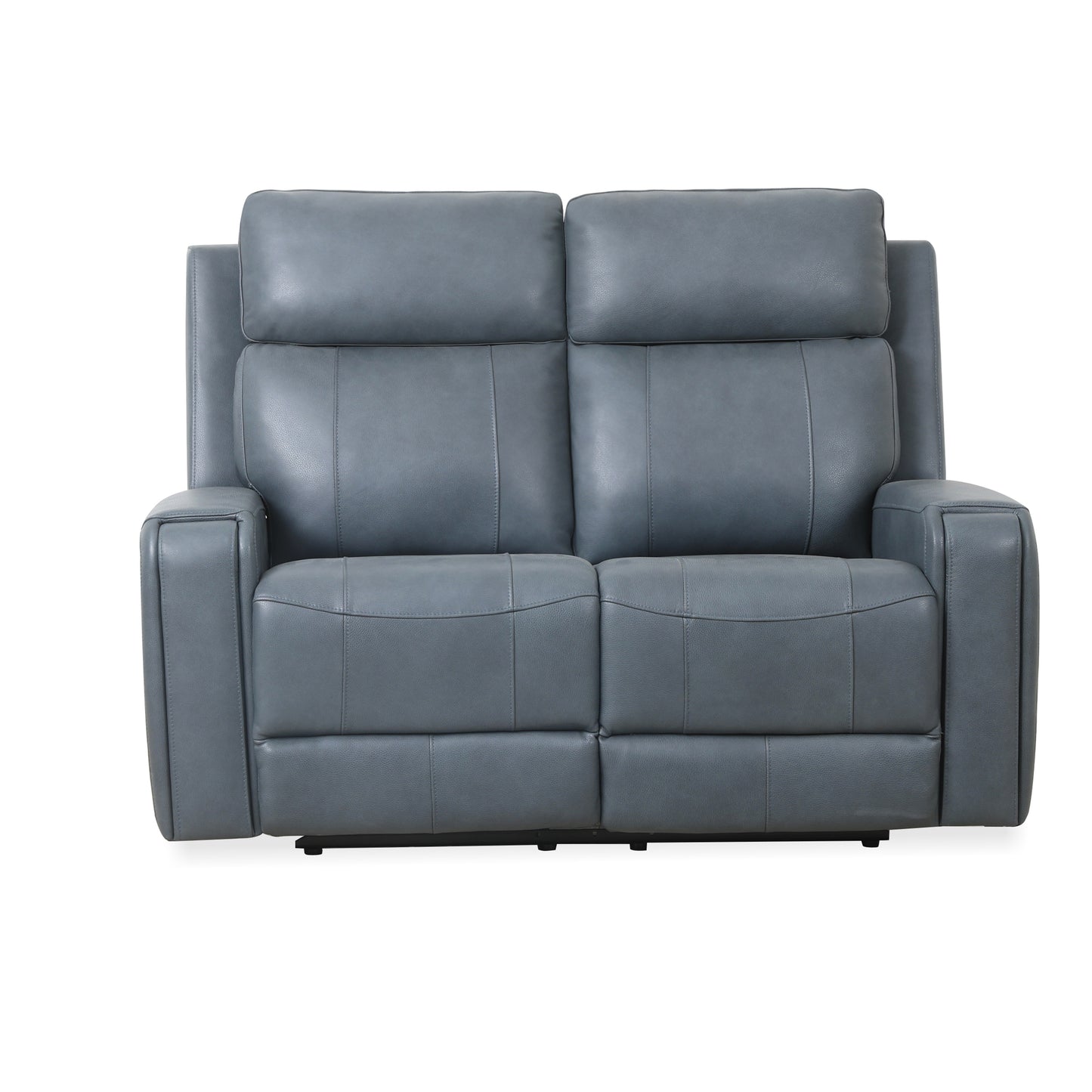 KREPUSCULA - Blue Leather Electric Reclining Loveseat