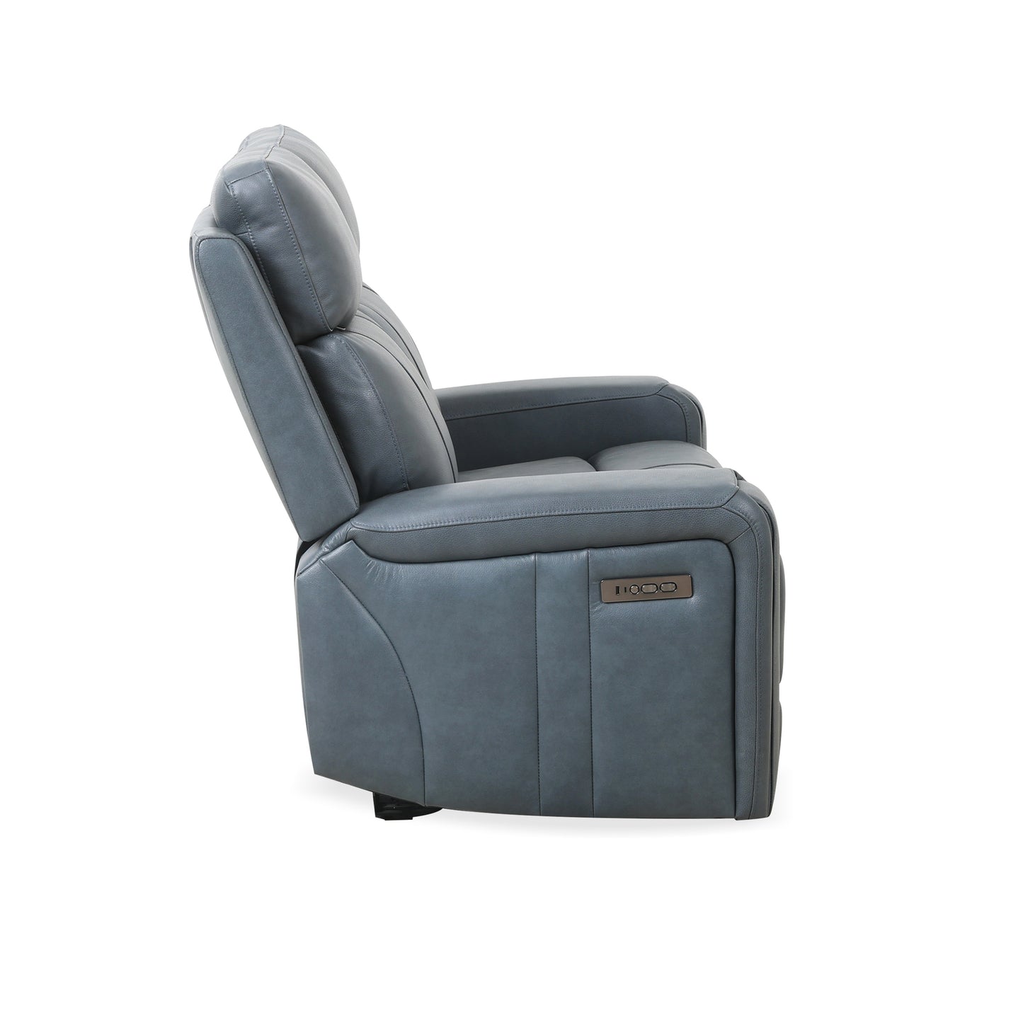 KREPUSCULA - Blue Leather Electric Reclining Loveseat