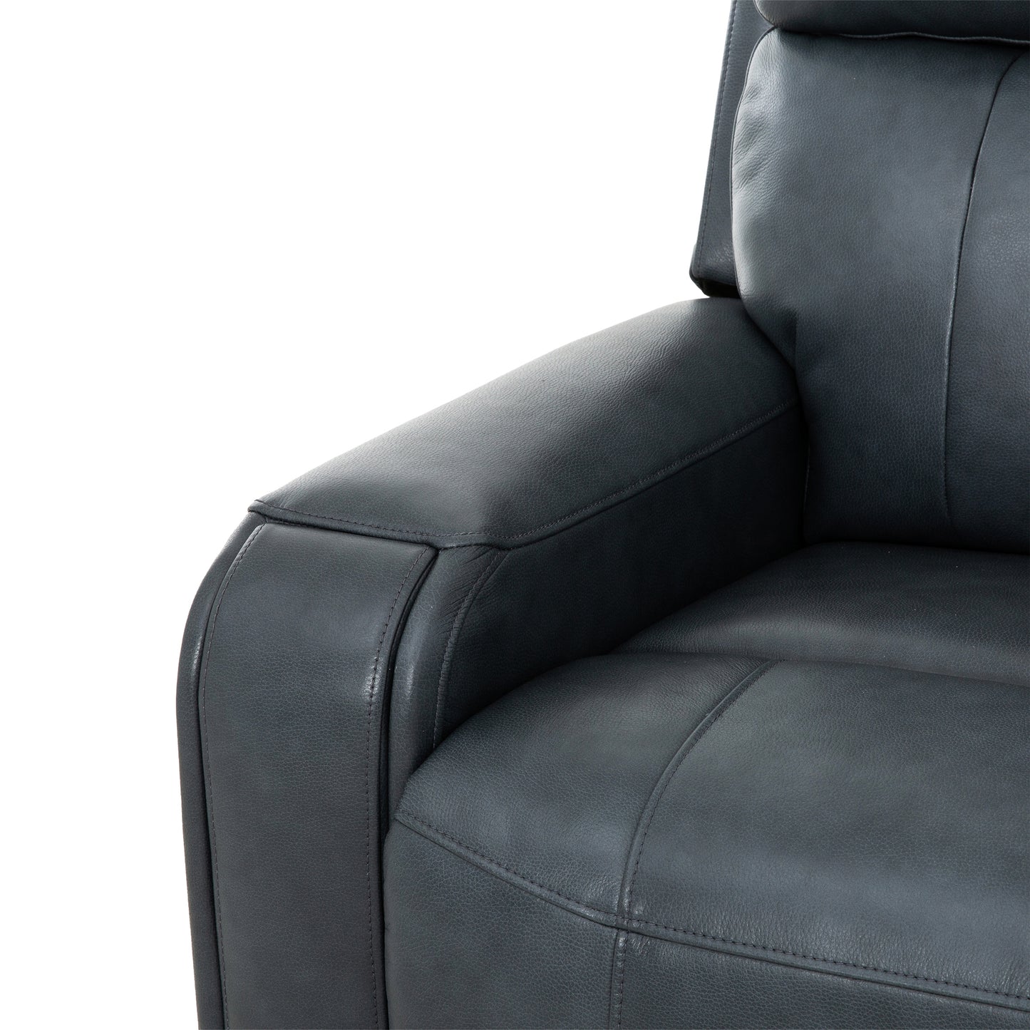 KREPUSCULI - Blue Leather Electric Recliner