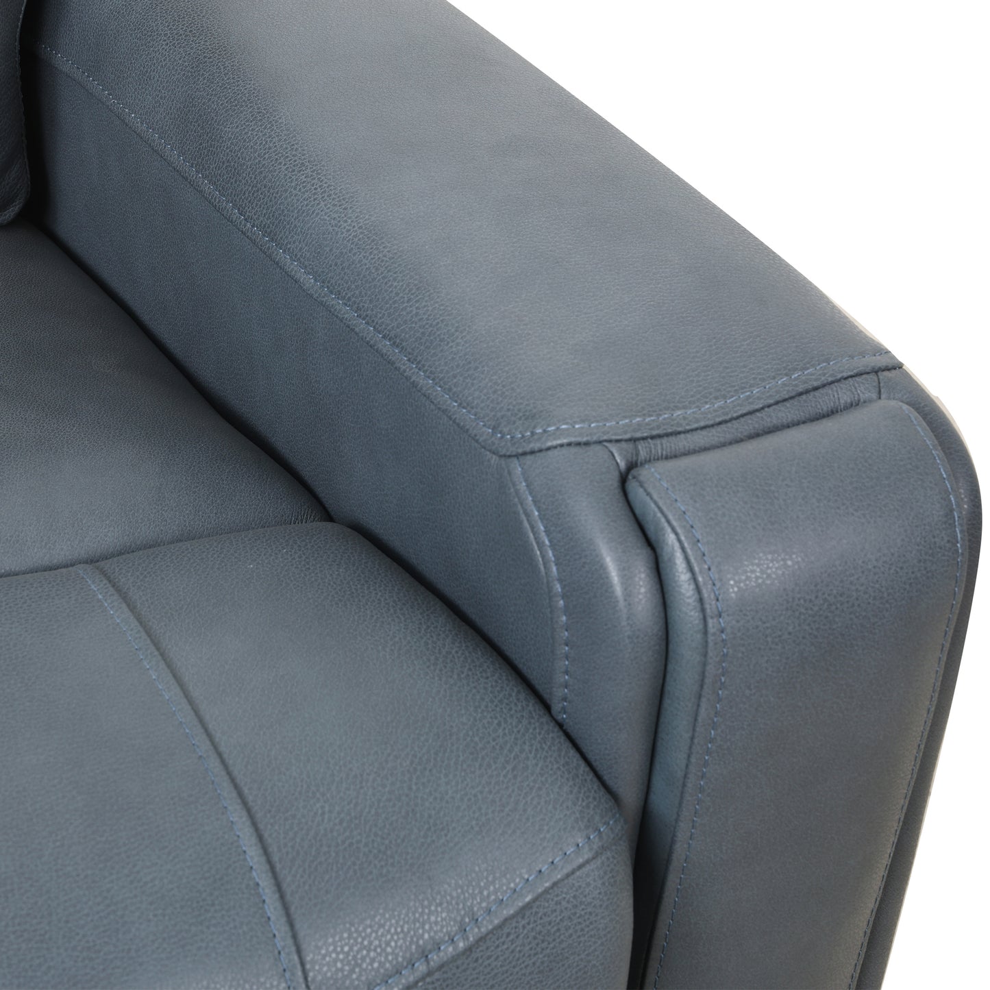 KREPUSCULA - Blue Leather Electric Reclining Loveseat