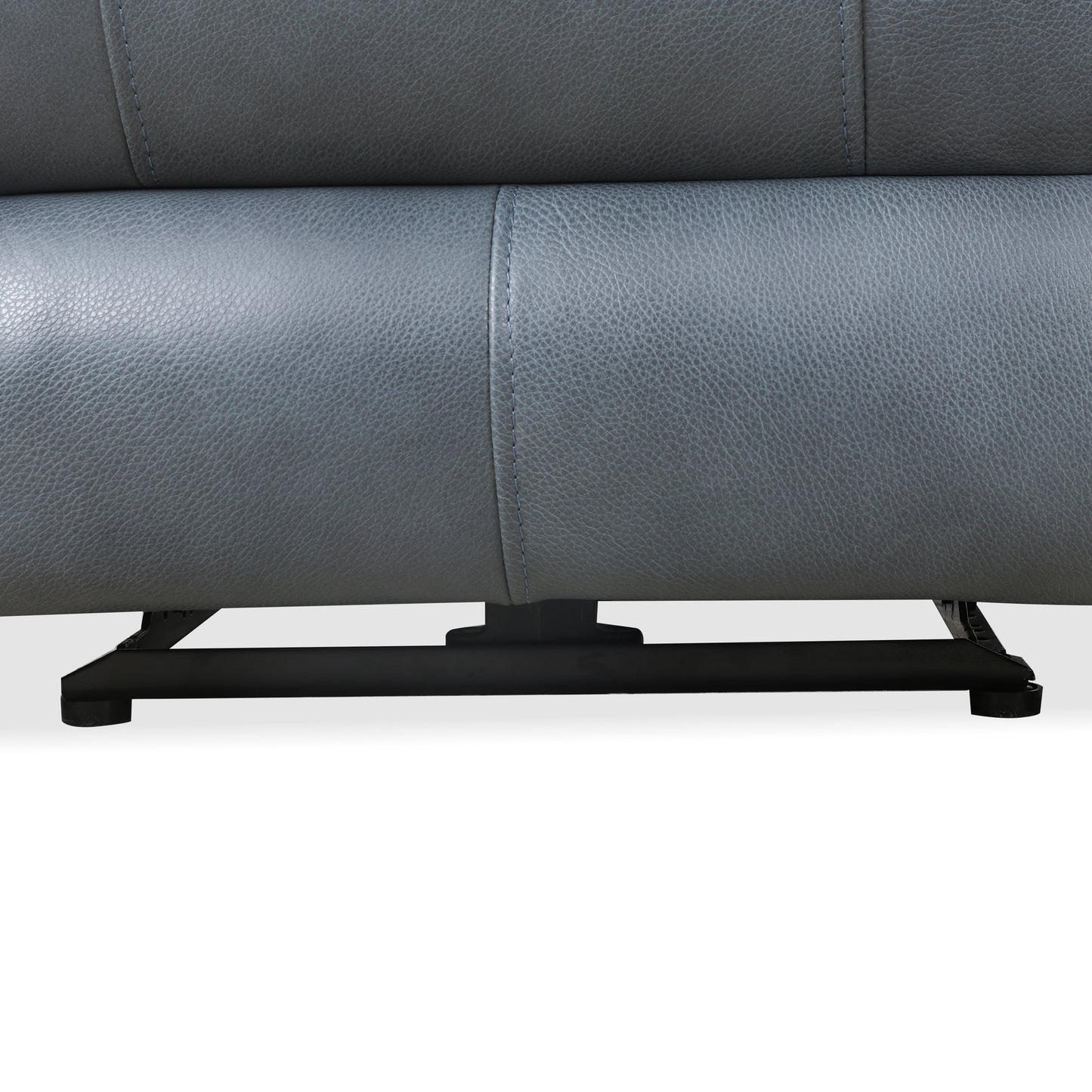 KREPUSCULO - Three-Seater Electric Reclining Leather Sofa in Blue