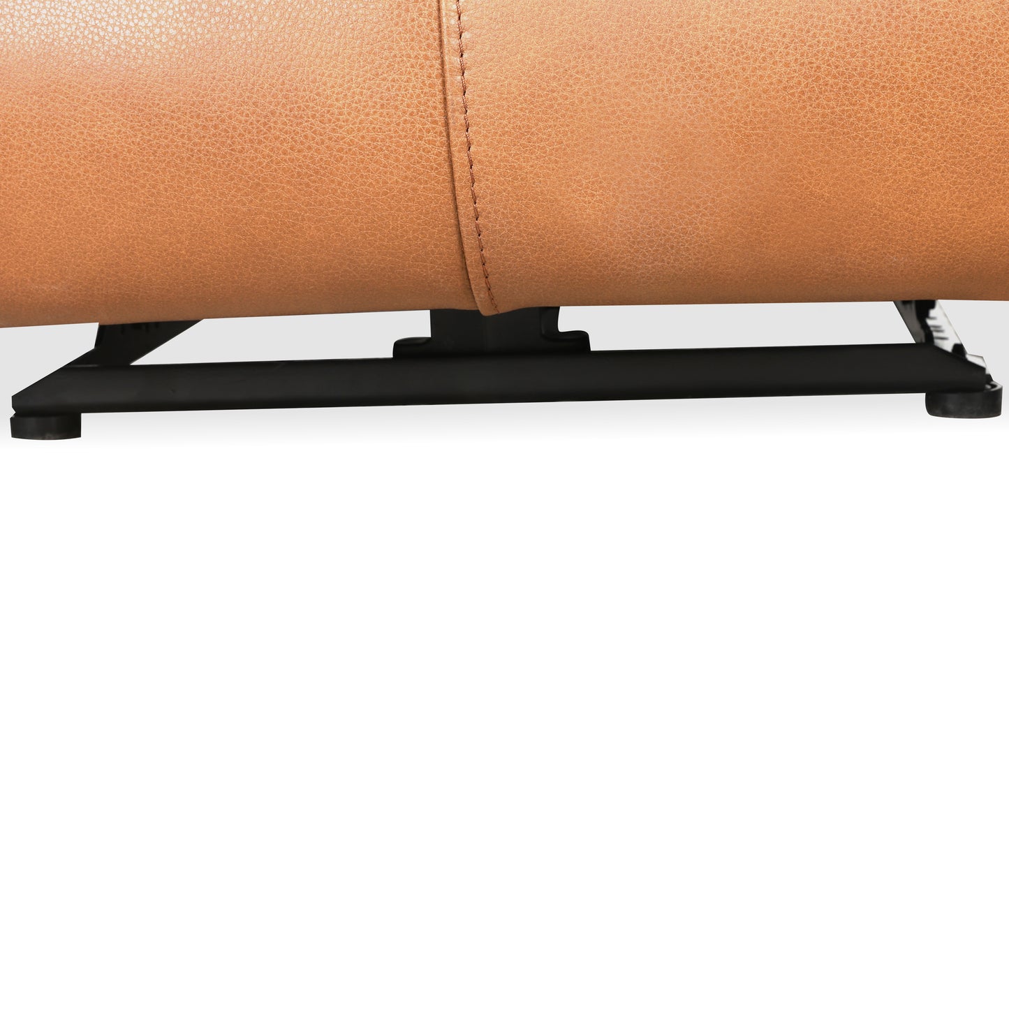 KREPUSCULO - Cognac Leather Electric Reclining Three-Seater Sofa