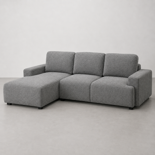 KREALIE - Grey Sectional Sofa Bed