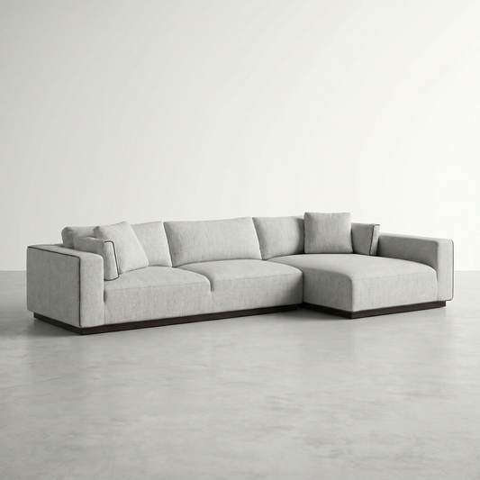 Sectionnel Nuage en Tissu Gris