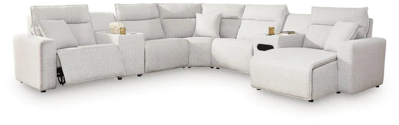 MAVERICK — Sectionnel modulaire cinéma maison avec 3 places inclinables - 7 morceaux