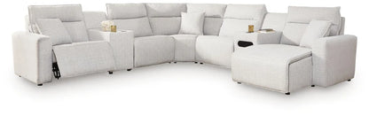 MAVERICK — Sectionnel modulaire cinéma maison avec 3 places inclinables - 7 morceaux