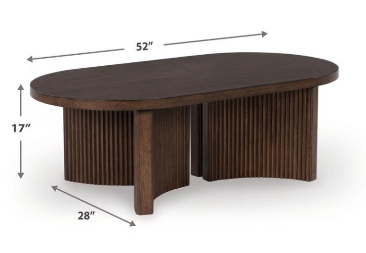 ONDA — Table à café en bois de manguier | Meubles KREOR Gatineau