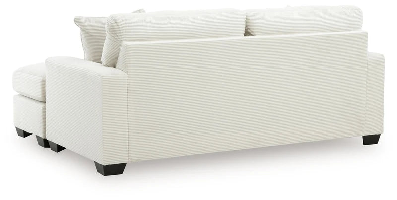 ALABAMA - Sectionnel avec chaise longue à droite en tissus côtelé – Sectionnel, Gris ou ivoire | Meubles KREOR Gatineau
