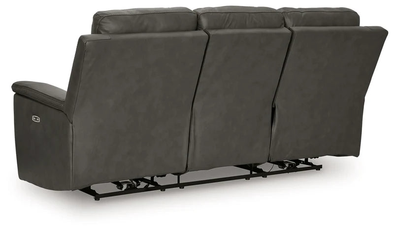 ARGENTINO - Divan 3 places en cuir inclinable électrique – Sofa, Gris ou brun | Meubles KREOR Gatineau