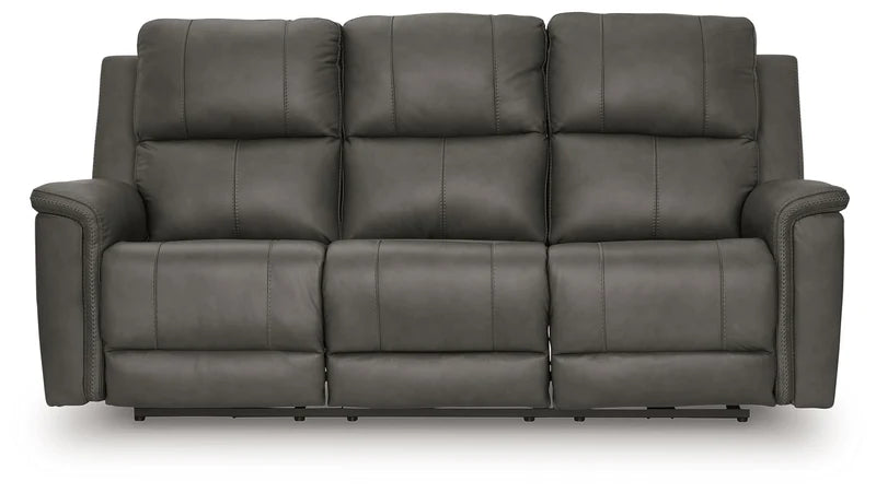 ARGENTINO - Divan 3 places en cuir inclinable électrique – Sofa, Gris ou brun | Meubles KREOR Gatineau