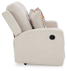 DAN - Causeuse inclinable manuel en tissus – Causeuse, Beige ou bleu | Meubles KREOR Gatineau