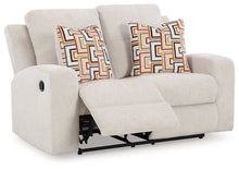 DAN - Causeuse inclinable manuel en tissus – Causeuse, Beige ou bleu | Meubles KREOR Gatineau