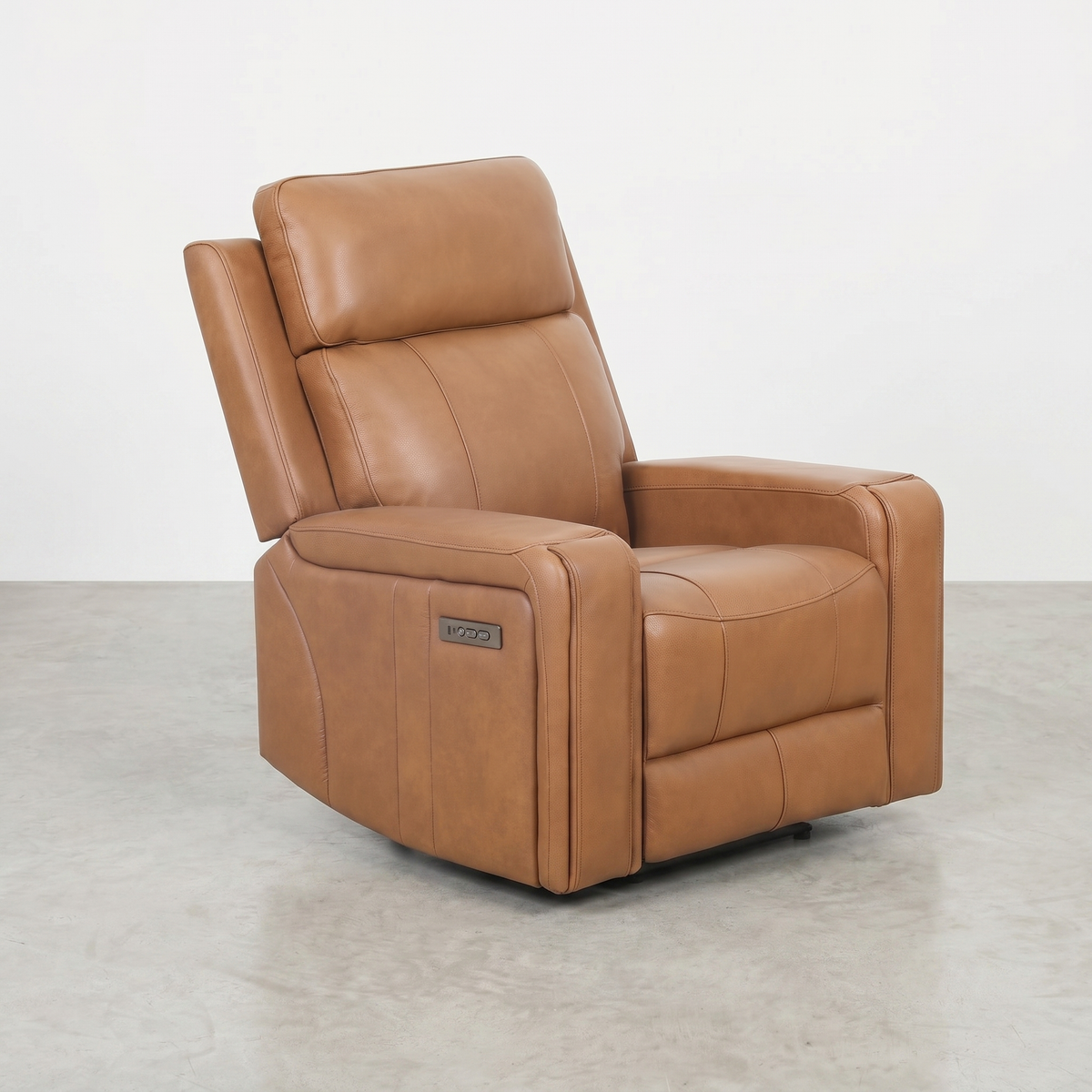 KREPUSCULE -  Fauteuil inclinable électrique en cuir – Fauteuil, Cognac ou bleu | Meubles KREOR Gatineau