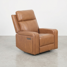 KREPUSCULE -  Fauteuil inclinable électrique en cuir – Fauteuil, Cognac ou bleu | Meubles KREOR Gatineau