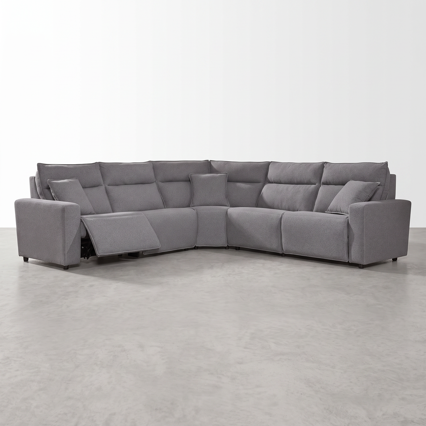 MAVERICK — Sectionnel modulaire cinéma maison avec 3 places inclinables - 5 morceaux