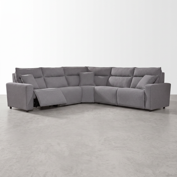 MAVERICK — Sectionnel modulaire cinéma maison avec 3 places inclinables - 5 morceaux