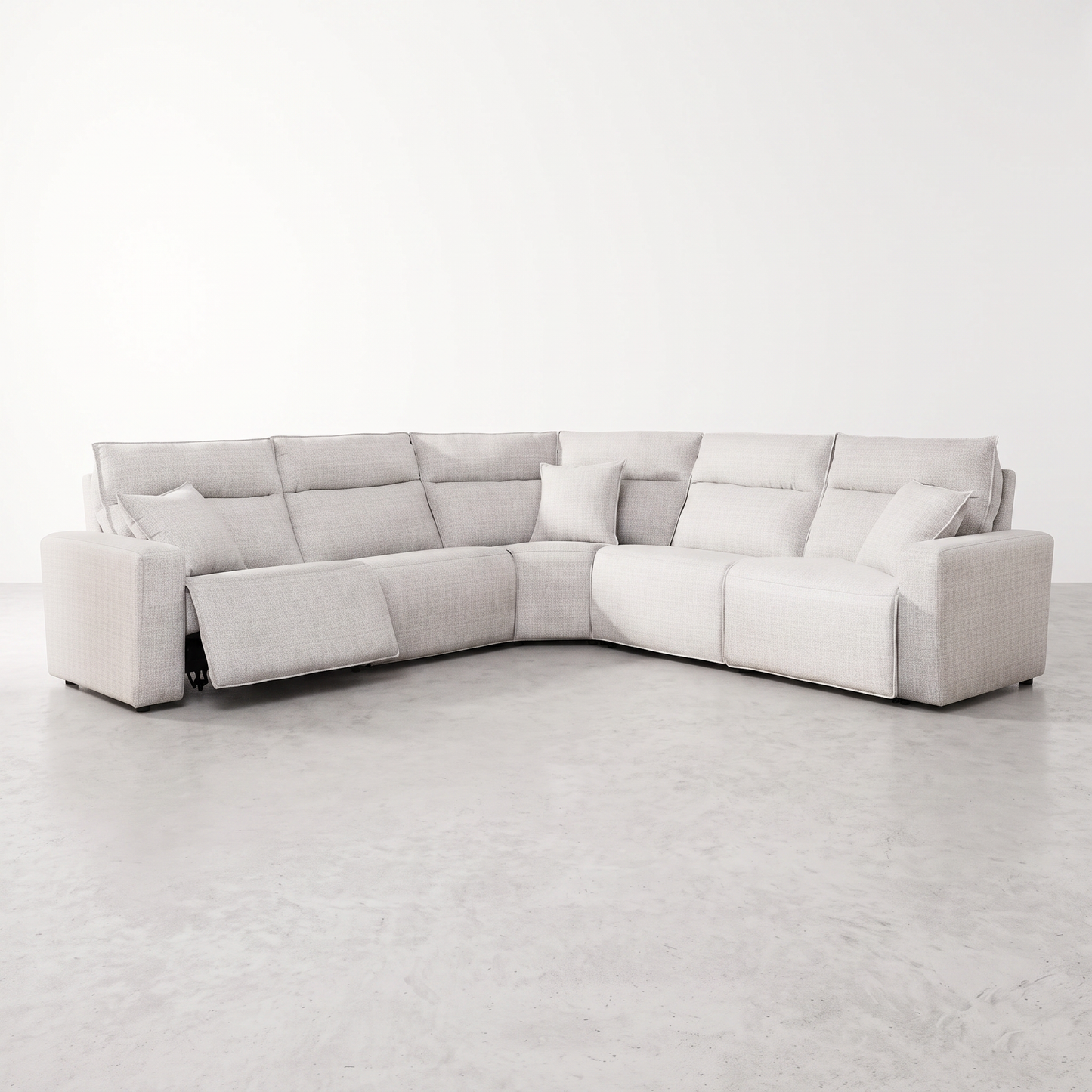 MAVERICK — Sectionnel modulaire cinéma maison avec 3 places inclinables - 5 morceaux