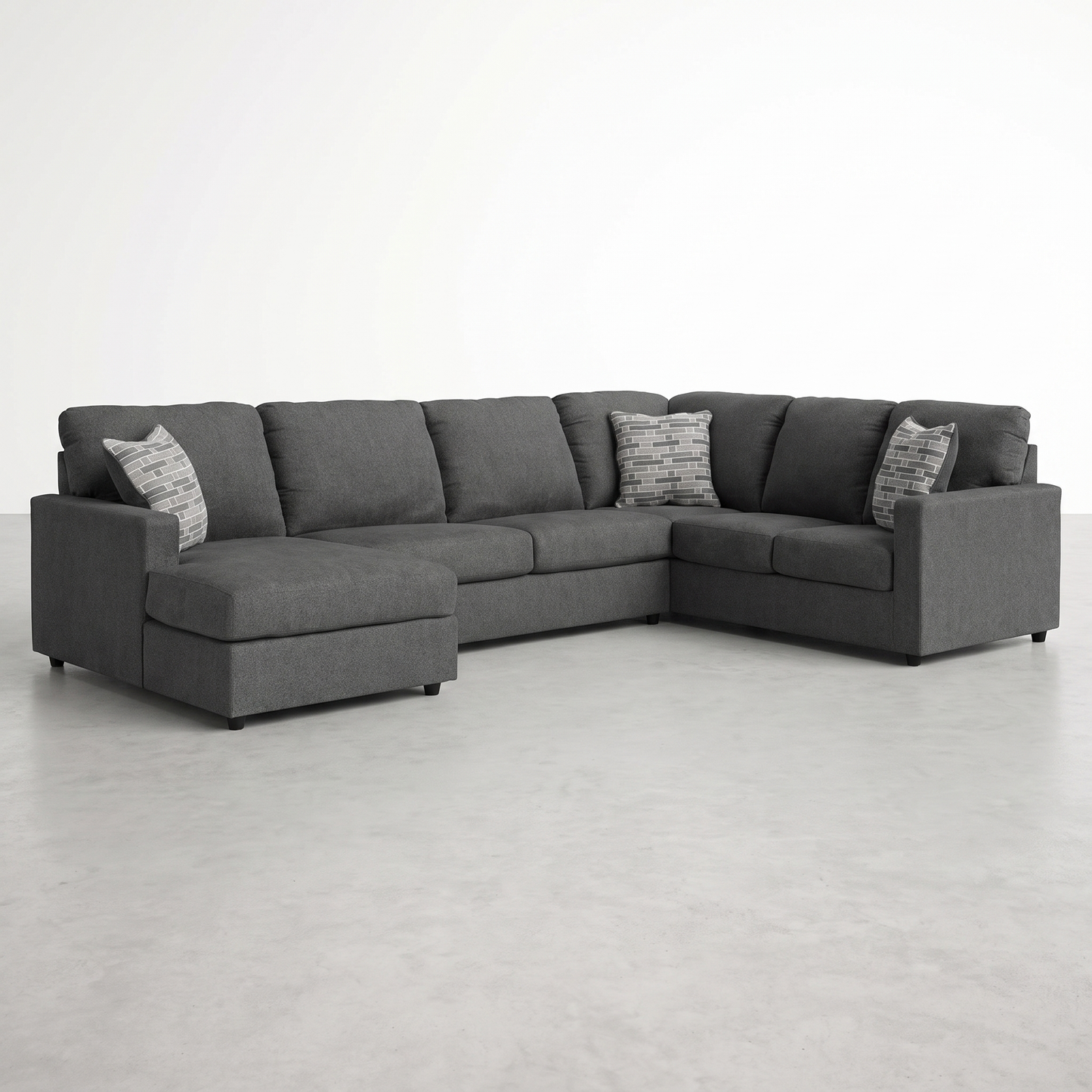 EDEN - Sectionnel avec chaise longue en tissus