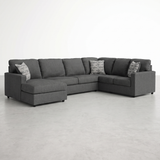 EDEN - Sectionnel avec chaise longue en tissus