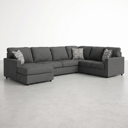 EDEN - Sectionnel avec chaise longue en tissus