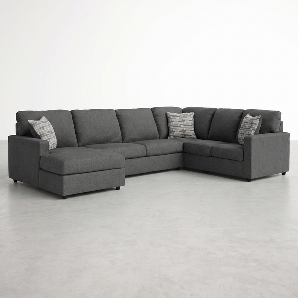 EDEN - Sectionnel avec chaise longue en tissus