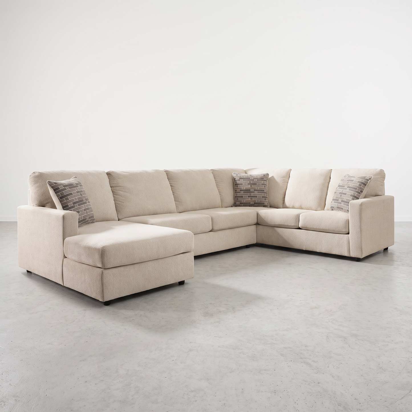EDEN - Sectionnel avec chaise longue en tissus