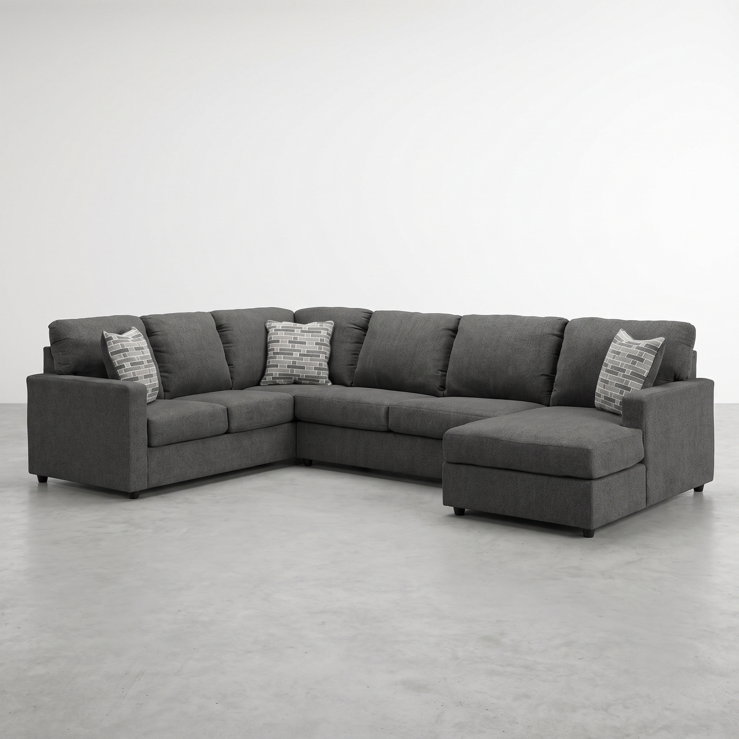 EDEN - Sectionnel avec chaise longue en tissus
